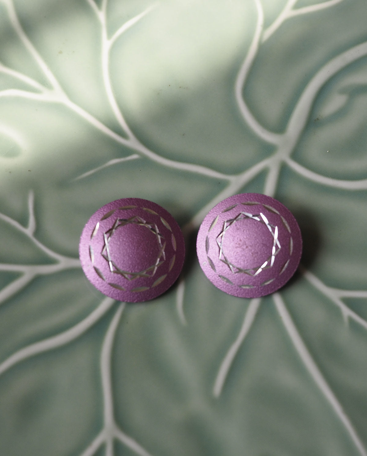 Lavender Round Clip Ons