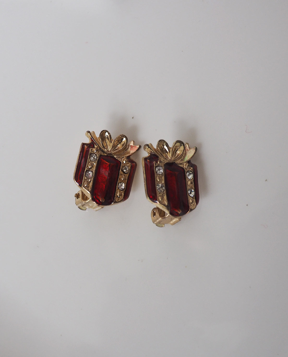 Christmas Present Clip On Earrings