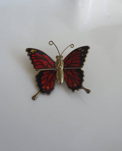 Red Butterfly Brooch