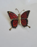 Load image into Gallery viewer, Red Butterfly Brooch
