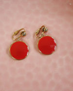 Load image into Gallery viewer, Red Enamel Clip Ons
