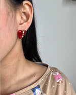 Load image into Gallery viewer, 2005 Red Heart Earrings
