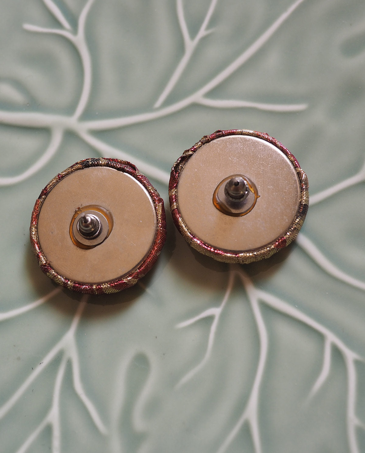 Pink Gold Tone Earrings