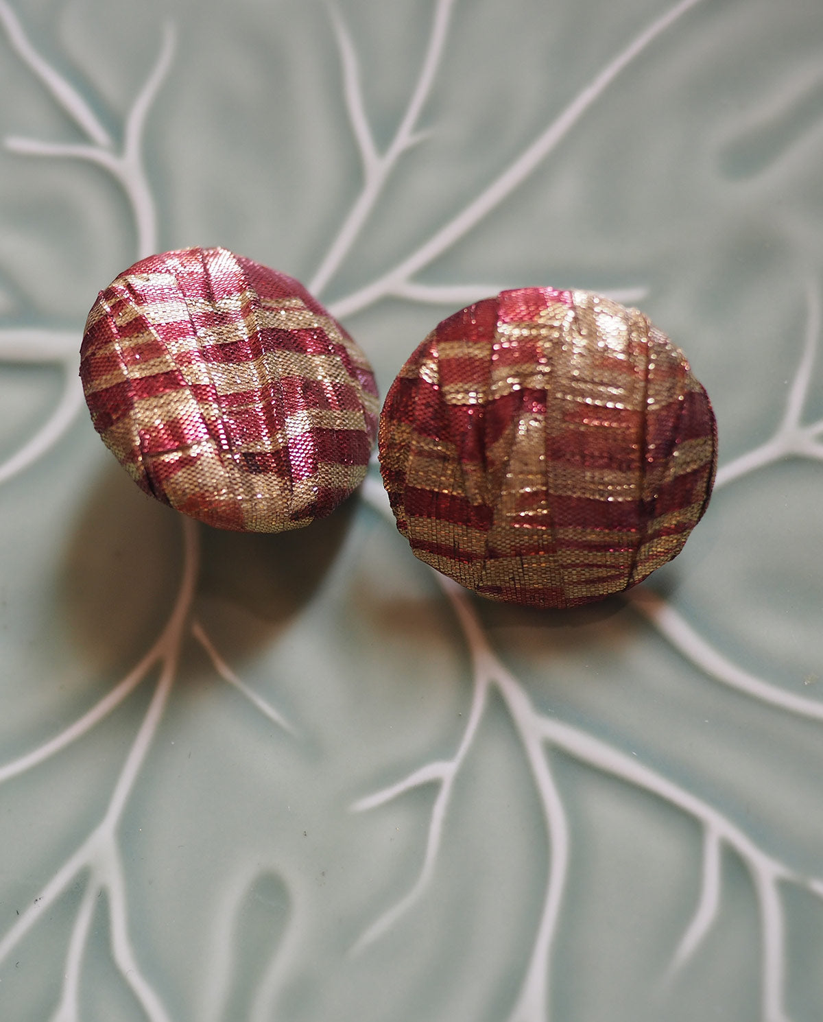 Pink Gold Tone Earrings