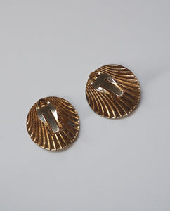 Gold Tone Shell Clip Ons