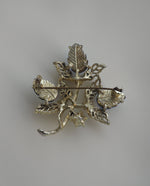 Load image into Gallery viewer, Blue Leaf Silver Tone Brooch
