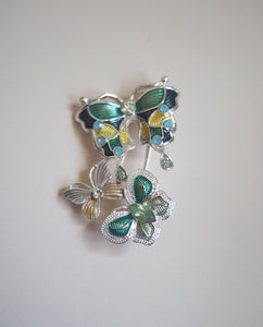 Napier Signed Silver Tone Butterfly Brooch