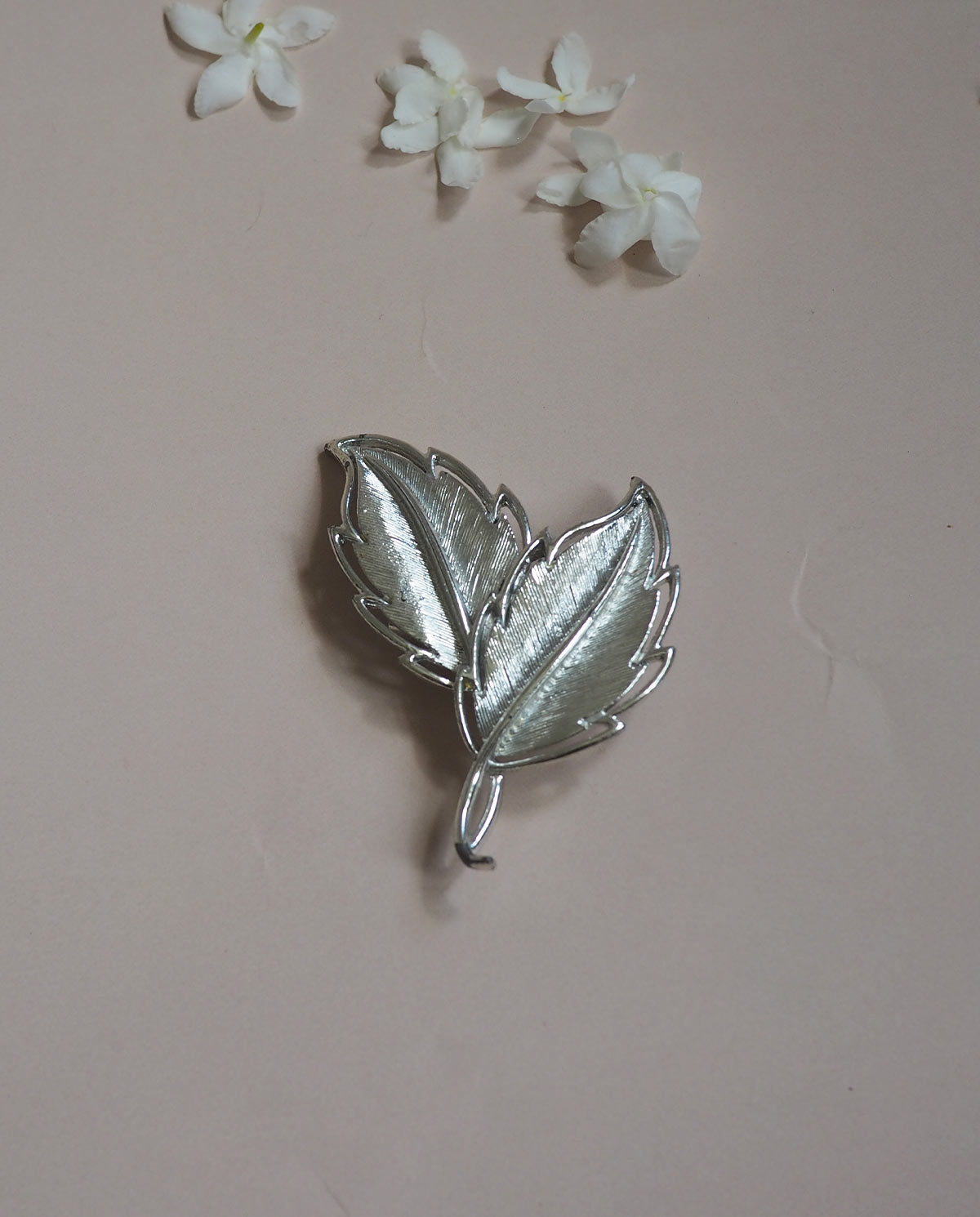 Silver Leaf Brooch