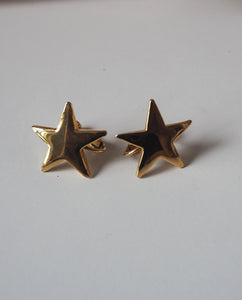 Gold Tone Star Clip Ons