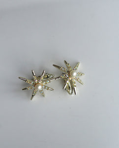 Sarah Cov  Signed Star Clip Ons