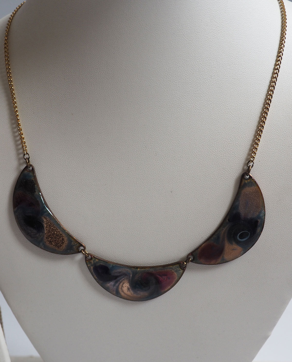 Swirl Enamel Necklace