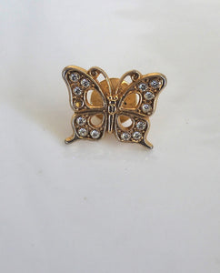 Mini Rhinestone Butterfly Pin