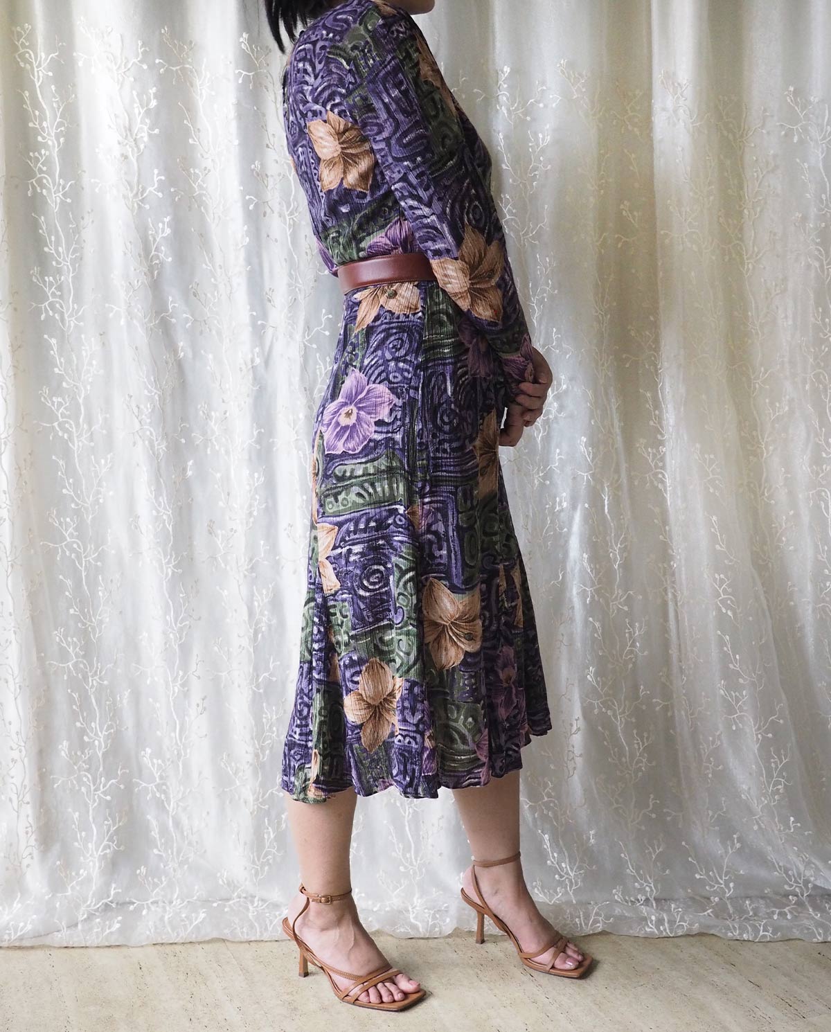 Purple-Floral-Midi-Dress-2