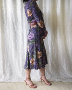 Load image into Gallery viewer, Purple-Floral-Midi-Dress-2
