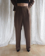 Load image into Gallery viewer, Vintage Brown Linen Blazer and Pant Suit
