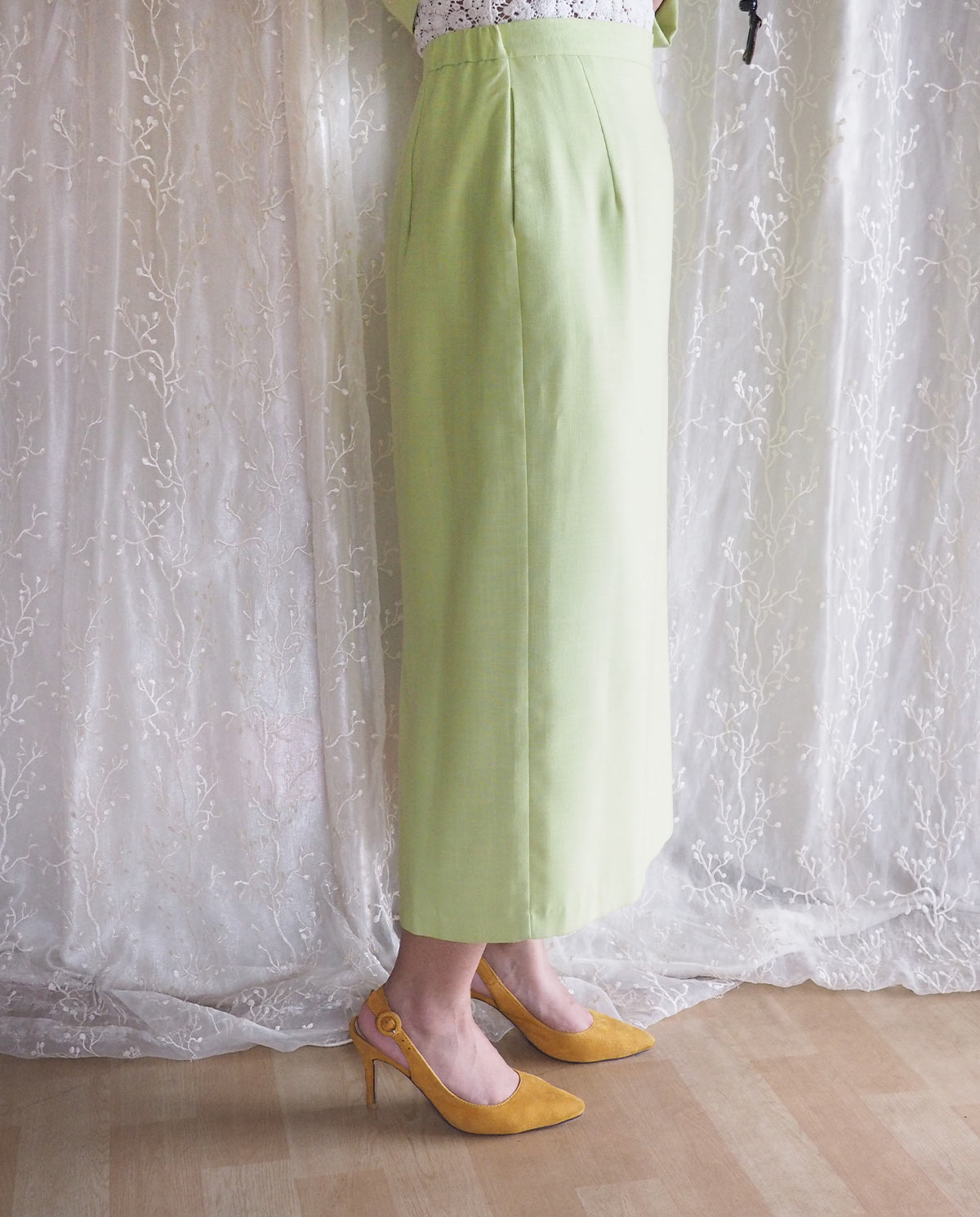 Vintage-Lime-Green-Blazer-and-Midi-Skirt-Suit-3