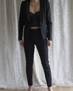 Load image into Gallery viewer, ASOS Black Single Button Tuxedo Pant Suit1
